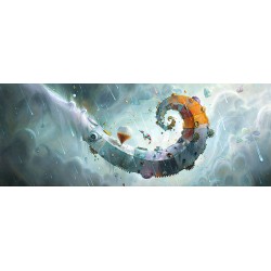 Le monstre du ciel - Collection Spirales (Impression Aluminium 105x40cm)