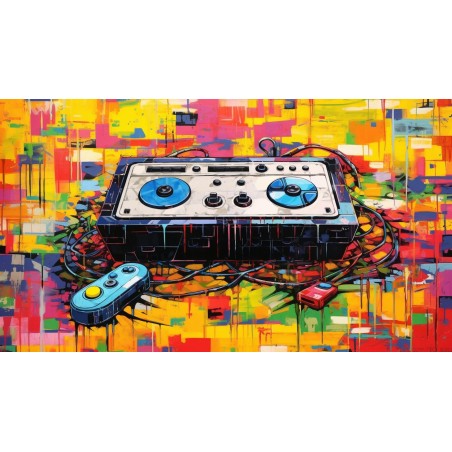 REC 3(Retro Electronics Colors) sur plexiglas 60x40cm