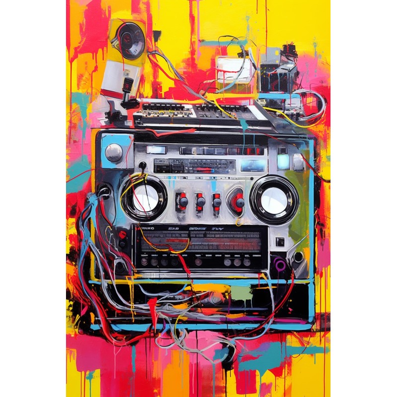 REC 7(Retro Electronics Colors) sur plexiglas 40x60cm