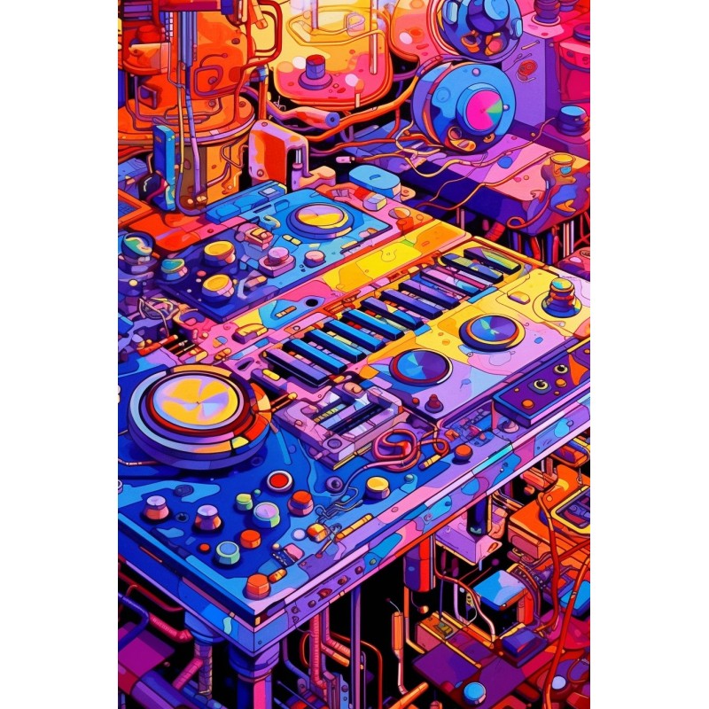 REC 10(Retro Electronics Colors) sur plexiglas 40x60cm