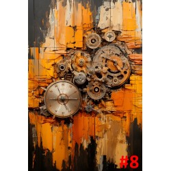 Collection Painted Clockworks (Impressions sur toile)